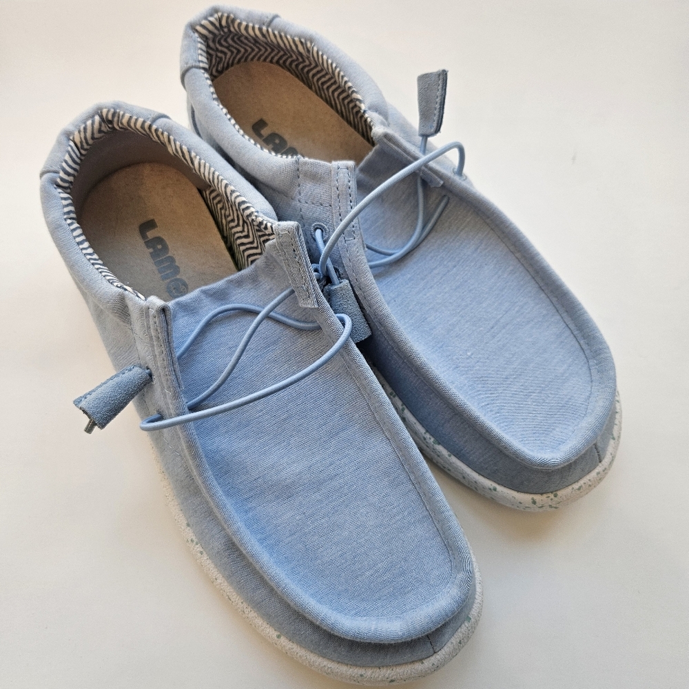 LAMO Women's Paula Breeze Casual Shoes Moc Sky Blue Slip-On Loafers - Picture 3 of 5